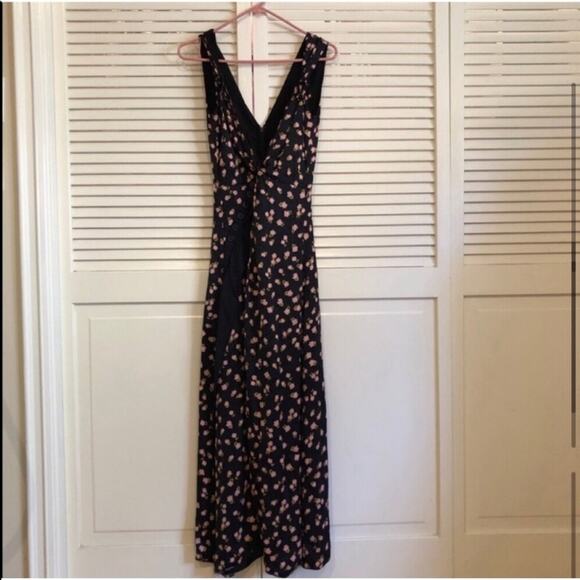 Self-Portrait Twisted Floral-Print Satin-Jacquard Maxi Dress - Picture 6 of 12